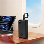 Power bank Wozinsky W8 30W da 30000mAh con tripla porta - Nero