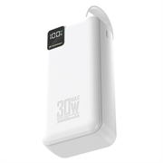 Power bank Wozinsky W8 da 30W e 30000mAh con tre porte - Bianco