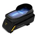 Wozinsky WBB25BK Borsa impermeabile per telaio da bicicletta con custodia per telefono - 6.7" - Nero