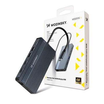 Wozinsky WDS03Y5S Hub USB-C 14-in-1 con supporto per tre monitor - Grigio