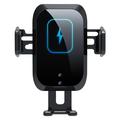 Caricabatterie wireless per auto X11 a 3 assi da 15W - Per bocchetta di ventilazione/cruscotto - Nero