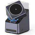 Supporto di ricarica wireless MagSafe 3 in 1 X11 Qi2 da 15W con orologio LED - Nero