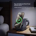 Supporto di ricarica wireless MagSafe 3 in 1 X11 Qi2 da 15W con orologio LED - Nero