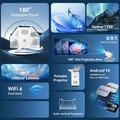 Proiettore portatile X1AR con Android 14 - 720p, supporto 4K, Wi-Fi 6, Bluetooth 5.4 - Bianco