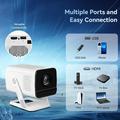 Proiettore portatile X1AR con Android 14 - 720p, supporto 4K, Wi-Fi 6, Bluetooth 5.4 - Bianco