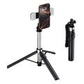 Treppiede per selfie stick Bluetooth X2 con telecomando e doppia luce di riempimento