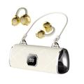 Auricolari wireless X22 con clip e elegante custodia di ricarica - Beige