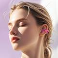 Auricolari wireless X22 con clip e elegante custodia di ricarica - Magenta brillante
