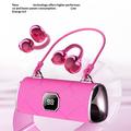 Auricolari wireless X22 con clip e elegante custodia di ricarica - Magenta brillante