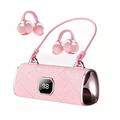 Auricolari wireless X22 con clip e elegante custodia di ricarica - Rosa