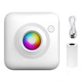 Stampante termica tascabile X3 Mini con Bluetooth e luce RGB - Bianca