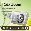 Fotocamera digitale HD X800 da 2.8" con registrazione video, zoom 16x - Argento