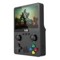 X6 HD console di gioco portatile con schermo da 3,5 pollici, macchina per videogiochi integrata con design a doppio joystick - Nero