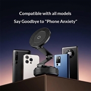 Supporto magnetico per telefono cellulare da auto X69ZS con rotazione a 360° - Grigio
