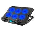 X6A 7-Gear Altezza Laptop Cooling Pad 6-Fan Radiatore Notebook Cooler Stand con schermo - Luce Blu