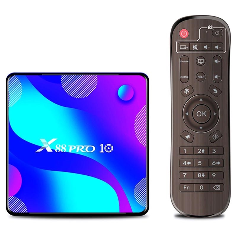 X88 Pro 10 Smart TV Box Android 11 con telecomando