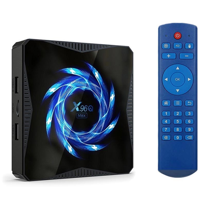 Q BOX PLUS Quad Core Android 9.0 TV BOX 4GB+32GB lettore multimediale Intelligente WI-FI HDMI UK 