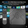 X99 MAX TV Box con Android 14 e telecomando vocale - 16GB - Nero