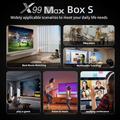 X99 MAX TV Box con Android 14 e telecomando vocale - 16GB - Nero