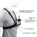 Supporto da petto per action camera XD-27 con supporto per telefono - Nero