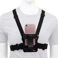 Supporto da petto per action camera XD-27 con supporto per telefono - Nero
