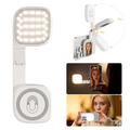 XJ105 Luce LED magnetica per selfie con specchio per il trucco e supporto per telefono - Bianco