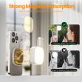 XJ105 Luce LED magnetica per selfie con specchio per il trucco e supporto per telefono - Bianco
