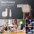 XJ105 Luce LED magnetica per selfie con specchio per il trucco e supporto per telefono - Bianco