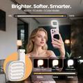 XJ105 Luce LED magnetica per selfie con specchio per il trucco e supporto per telefono - Bianco