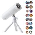 Lampada di proiezione natalizia XO-737 - 16 motivi, rotazione a 360°, treppiede rimovibile - Bianco