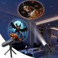 Lampada per proiezioni XO-737 Halloween = 16 motivi, rotazione a 360, treppiede rimovibile - Nero