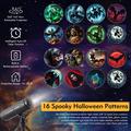 Lampada per proiezioni XO-737 Halloween = 16 motivi, rotazione a 360, treppiede rimovibile - Nero