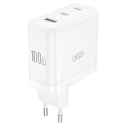 Caricabatterie da parete XO CE35 100W PD - 2x USB-C e USB-A - Bianco