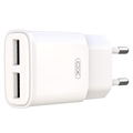 Caricabatteria da Viaggio Doppio USB XO L92C - 2.4A - Bianco