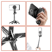 XO SS22 Bastone selfie Bluetooth magnetico 4 in 1 e treppiede - Nero