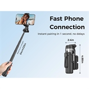 XO SS29 Treppiede per selfie stick con telecomando Bluetooth - 64cm - Nero