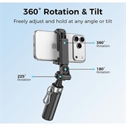 XO SS29 Treppiede per selfie stick con telecomando Bluetooth - 64cm - Nero