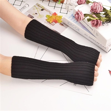 XT-0016 Guanti invernali senza dita - 30cm - Nero