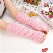 XT-0016 Guanti invernali senza dita - 30cm - Rosa