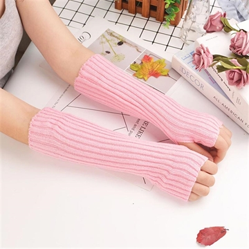 XT-0016 Guanti invernali senza dita - 30cm - Rosa
