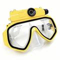 Maschera subacquea XT191 con fotocamera da 4 MP e Wi-Fi - Gialla
