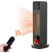 Riscaldatore elettrico portatile in ceramica XY-801 da 2200W con telecomando - Nero