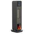 Riscaldatore elettrico portatile in ceramica XY-801 da 2200W con telecomando - Nero
