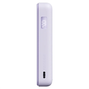 Power bank magnetico Xiaomi da 10000mAh - Cavo USB-C, display digitale e supporto pieghevole - 33W - Viola