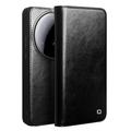 Custodia in pelle a portafoglio Xiaomi 15 Ultra Qialino Classic - nera