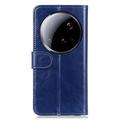 Custodia a portafoglio con chiusura magnetica per Xiaomi 15 Ultra - Blu