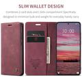 Custodia a Portafoglio Caseme 013 Serie per Xiaomi 15T - Rossa