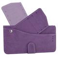 Xiaomi 15T Elegante custodia a portafoglio retrò con portacarte rotante - Viola