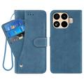 Xiaomi 15T Pro Elegante custodia a portafoglio retrò con portacarte rotante - Blu