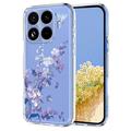 Custodia in TPU con motivo floreale per Xiaomi 15T Pro - Viola